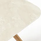 Tafel met houten onderstel en Chianca keramiek blad van Ostuni - Infinity Viadurini