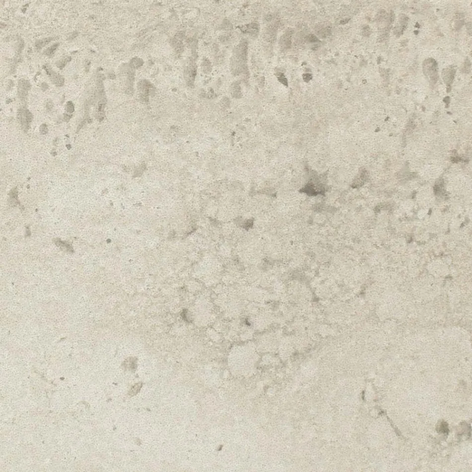 Tafel met houten onderstel en licht travertin keramiek blad - Infinity Viadurini