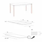 Tafel met uitschuifbaar blad tot 334 cm houteffect Made in Italy - Bavaria Viadurini