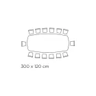 Tafel met tonvormig keramisch blad en stalen onderstel Made in Italy - Ezzellino Viadurini