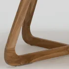 Tafel met Okumè-blad met microcementafwerking Made in Italy - Blouse Viadurini