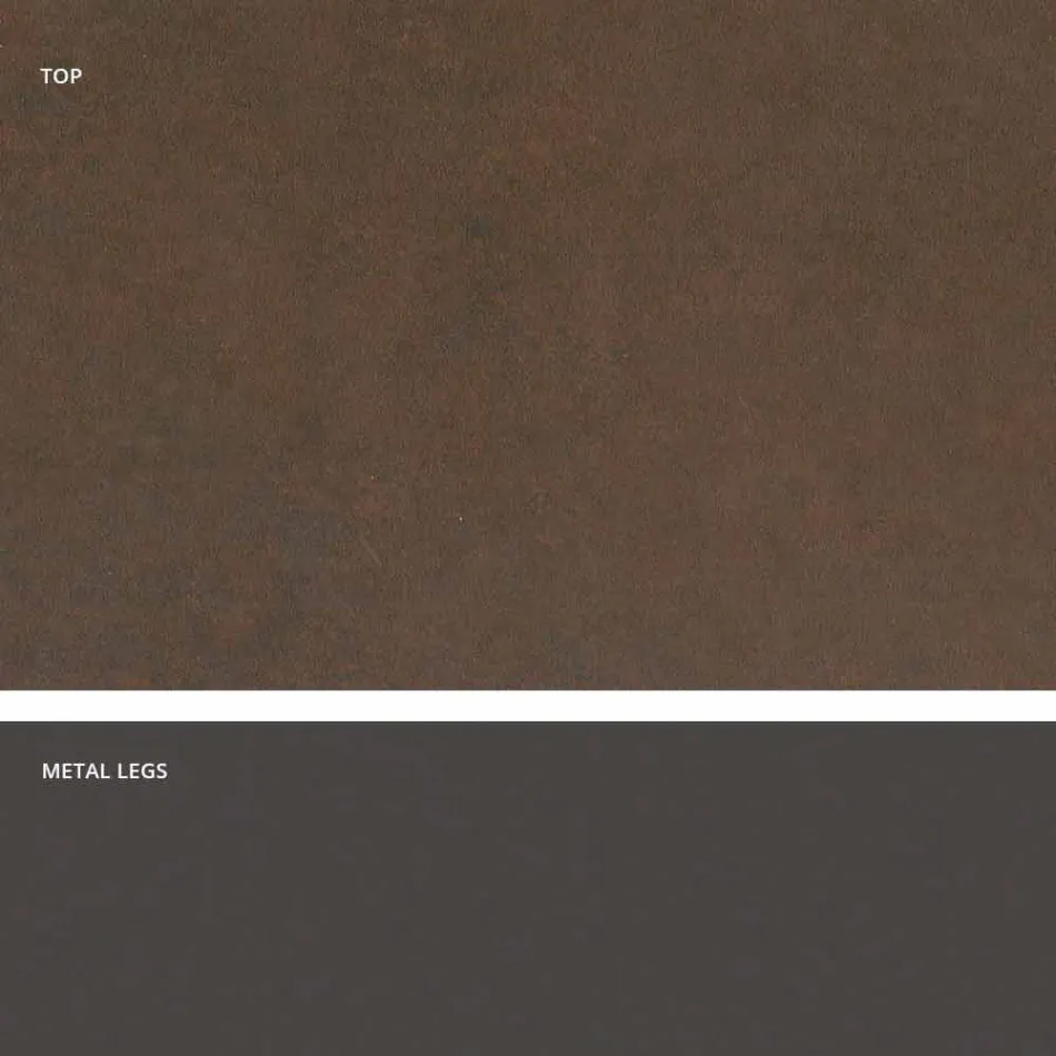 Tafel met top gemaakt in Italië modern glaskeramiek, Mitia Viadurini