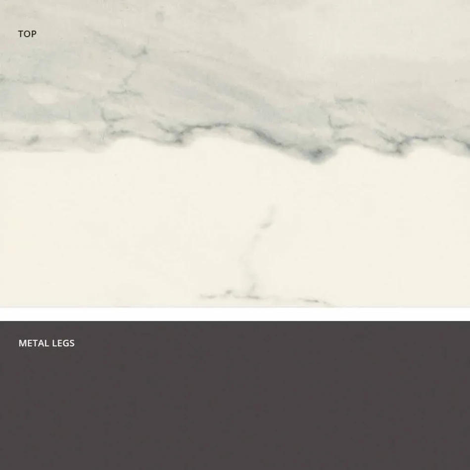 Tafel met top gemaakt in Italië modern glaskeramiek, Mitia Viadurini