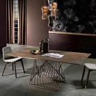 Tafel met top gemaakt in Italië modern glaskeramiek, Mitia Viadurini