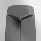 Tafel met gevormd glazen blad en gebogen metalen onderstel - Piacere Viadurini