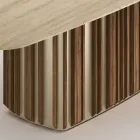 Lunaria tafel met marmeren blad en metalen onderstel, gemaakt in Italië. Viadurini