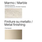Lunaria tafel met marmeren blad en metalen onderstel, gemaakt in Italië. Viadurini