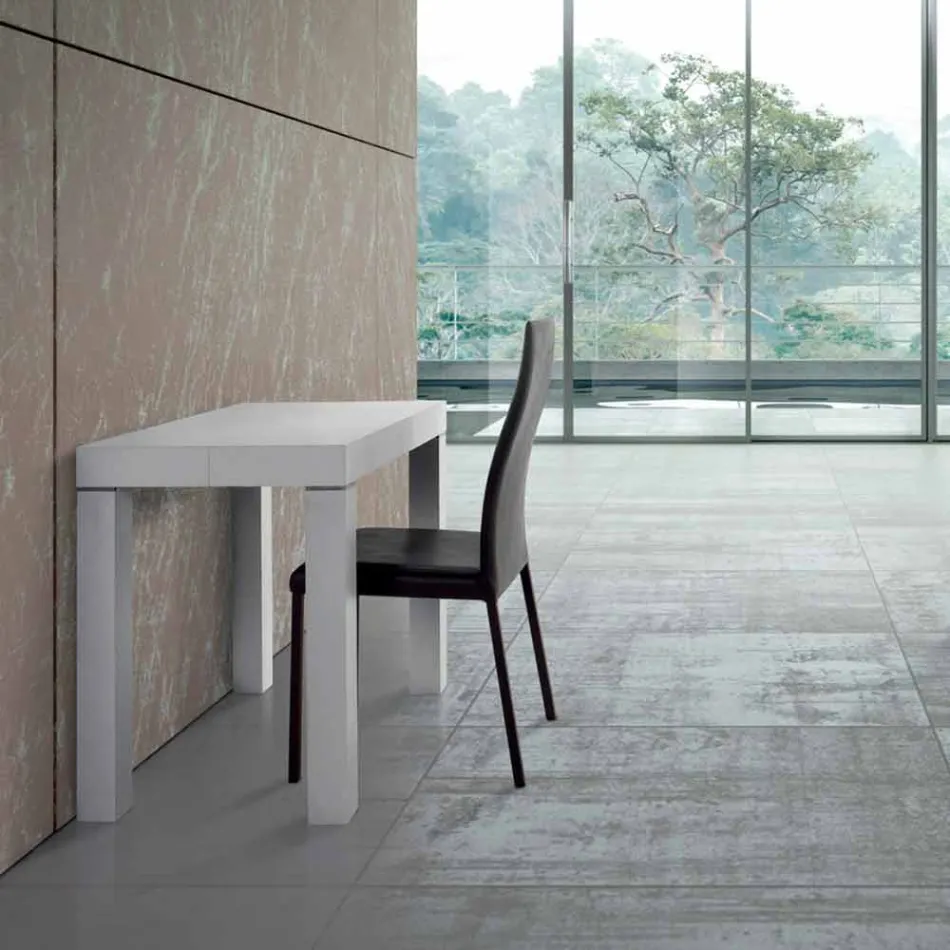 Uitschuifbare consoletafel tot 325 cm in Made in Italy laminaat - Gordito Viadurini