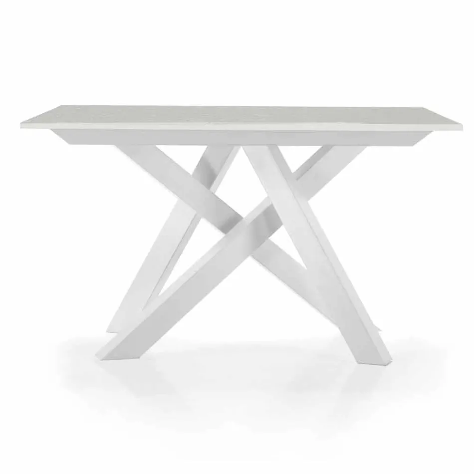 Uitschuifbare consoletafel tot 325 cm in melamine Made in Italy - Settimmio Viadurini