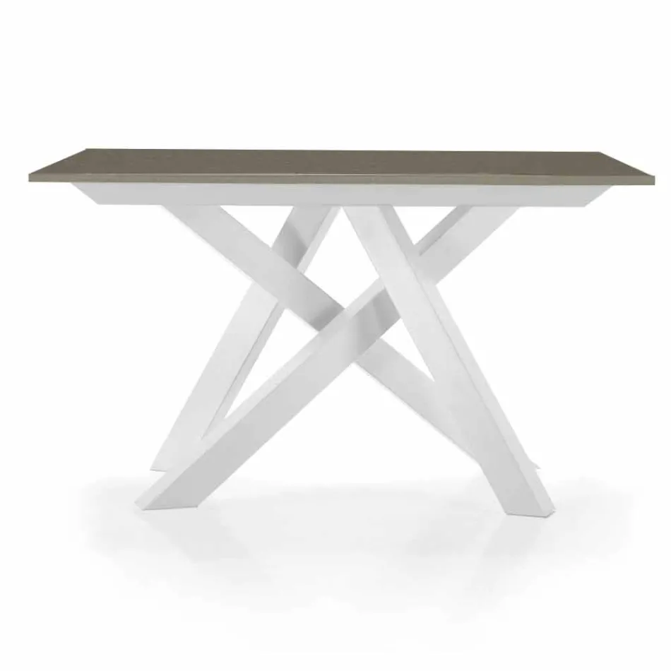 Uitschuifbare consoletafel tot 325 cm in melamine Made in Italy - Settimmio Viadurini