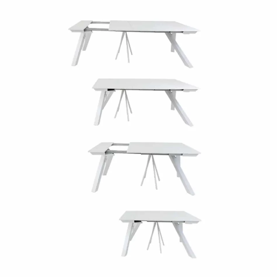 Uitschuifbare consoletafel tot 325 cm in melamine Made in Italy - Settimmio Viadurini