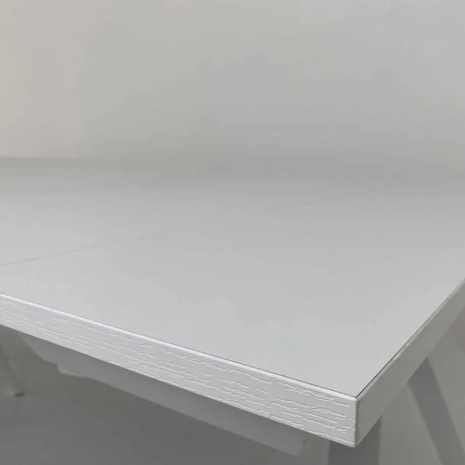 Uitschuifbare consoletafel tot 325 cm in melamine Made in Italy - Settimmio Viadurini