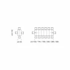 Uitschuifbare consoletafel tot 325 cm in melamine Made in Italy - Settimmio Viadurini