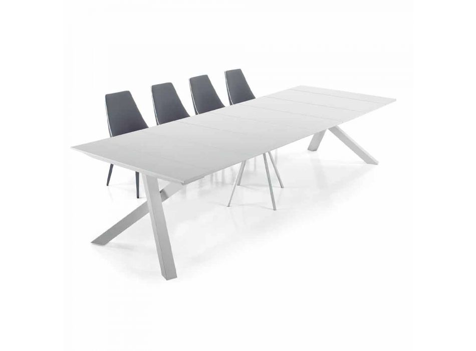 Uitschuifbare consoletafel tot 325 cm in melamine Made in Italy - Settimmio Viadurini