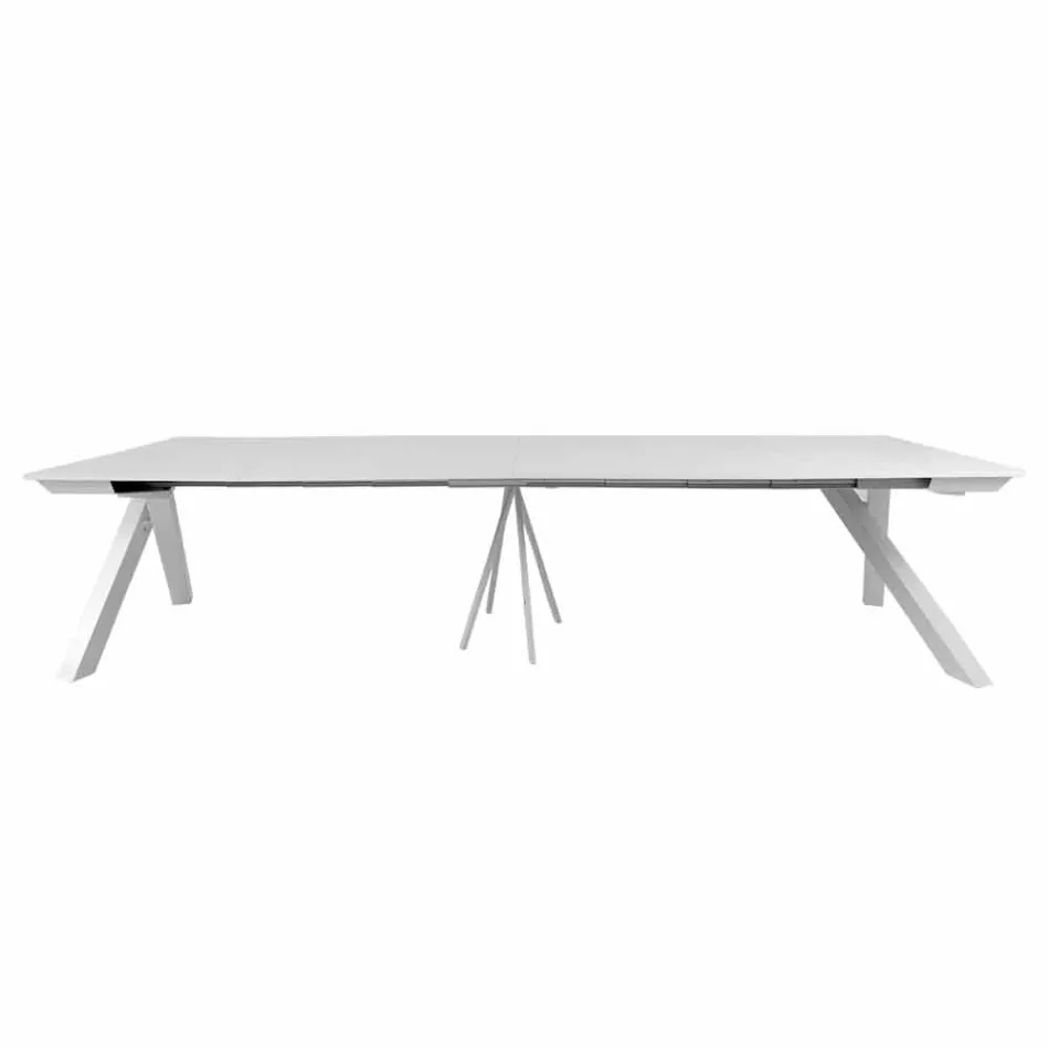 Uitschuifbare consoletafel tot 325 cm in melamine Made in Italy - Settimmio Viadurini