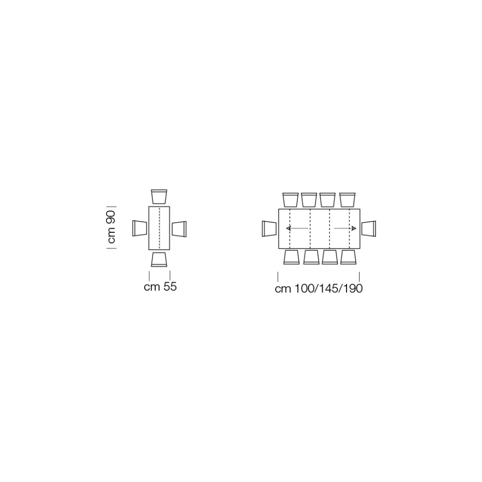 Uitschuifbare consoletafel van gefineerd hout Made in Italy - Gordito Viadurini