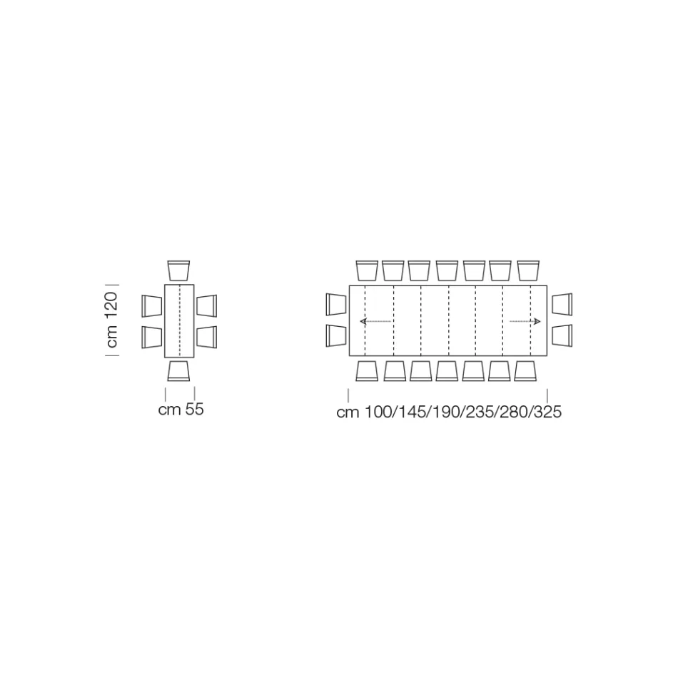 Uitschuifbare consoletafel van gefineerd hout Made in Italy - Gordito Viadurini