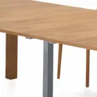 Uitschuifbare consoletafel van gefineerd hout Made in Italy - Gordito Viadurini