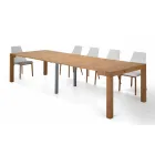 Uitschuifbare consoletafel van gefineerd hout Made in Italy - Gordito Viadurini