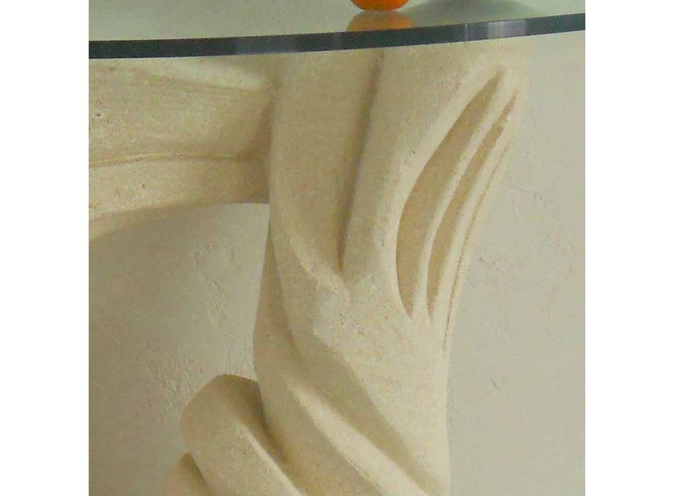 Consoletafel in steen en kristal van Emera design Viadurini