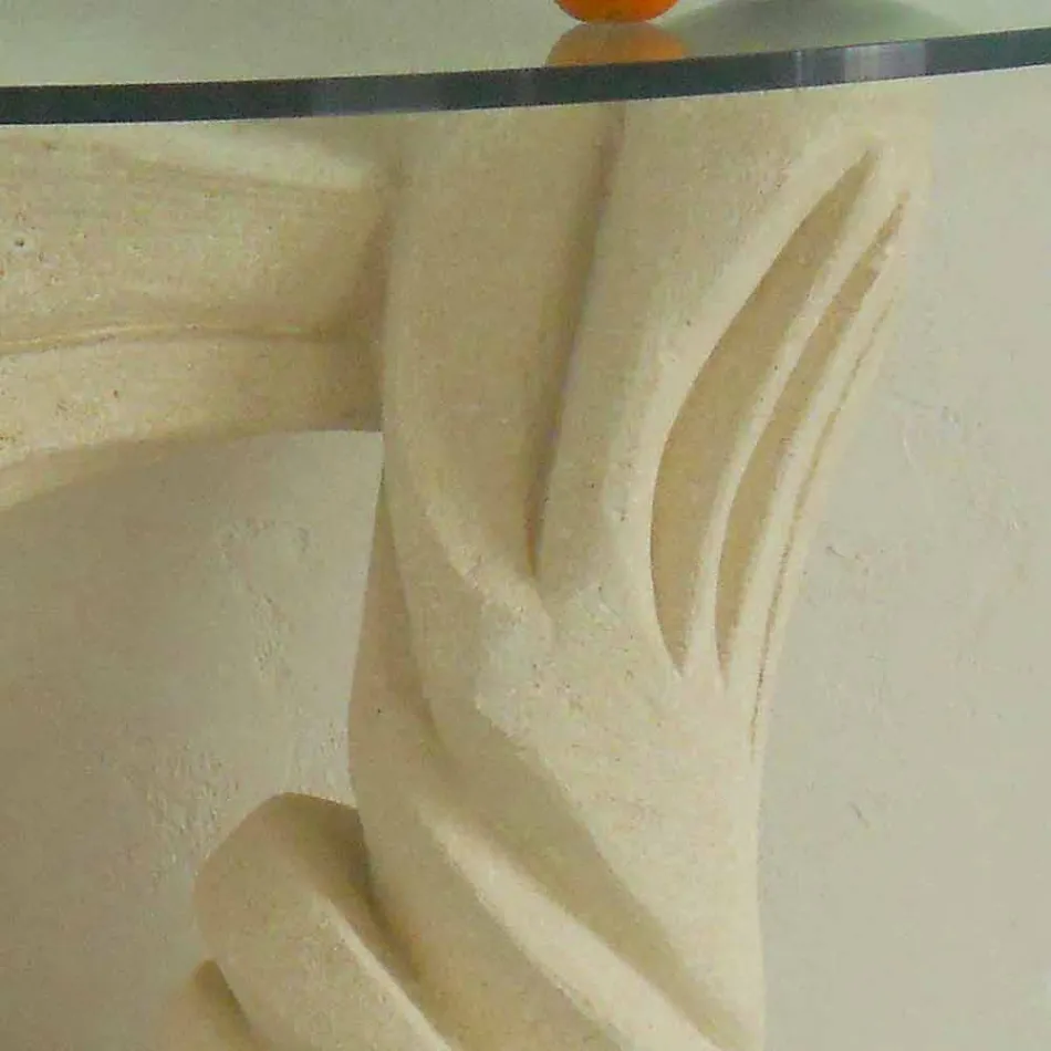 Consoletafel in steen en kristal van Emera design Viadurini