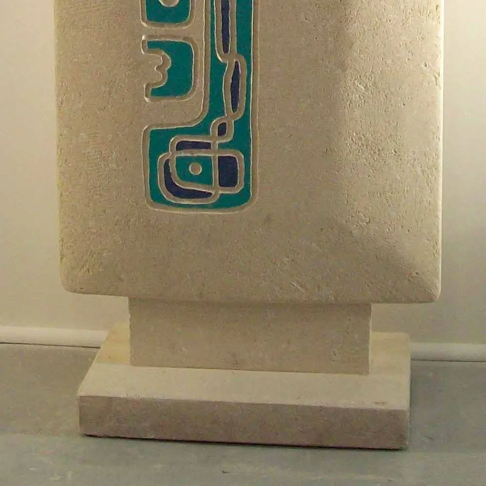 Rechthoekige consoletafel in steen en kristalontwerp Soter Viadurini