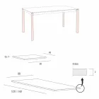 Uitschuifbare keukentafel tot 240 cm in Fenix Made in Italy - Maltese Viadurini