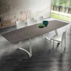 Uitschuifbare keukentafel tot 280 cm marmereffect Made in Italy - Pinokkio Viadurini