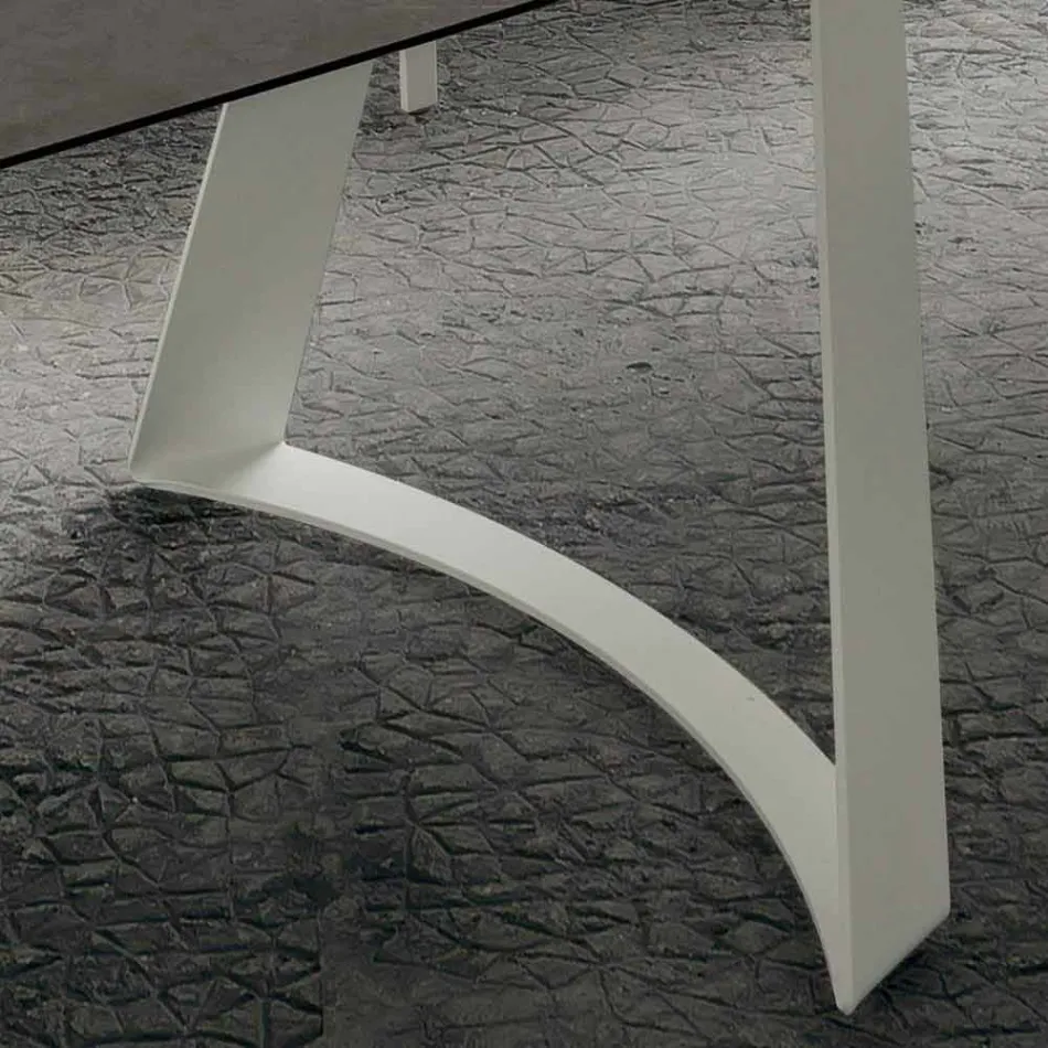 Uitschuifbare keukentafel tot 280 cm marmereffect Made in Italy - Pinokkio Viadurini