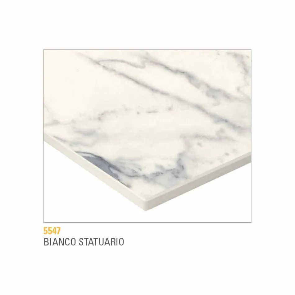 Uitschuifbare keukentafel tot 280 cm marmereffect Made in Italy - Pinokkio Viadurini