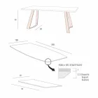 Uitschuifbare keukentafel tot 280 cm marmereffect Made in Italy - Pinokkio Viadurini