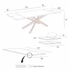 Uitschuifbare keukentafel tot 280 cm in hout Made in Italy - Carlino Viadurini