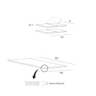 Uitschuifbare keukentafel tot 280 cm in hout Made in Italy - Carlino Viadurini