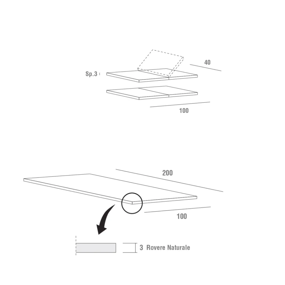 Uitschuifbare keukentafel tot 280 cm in hout Made in Italy - Carlino Viadurini