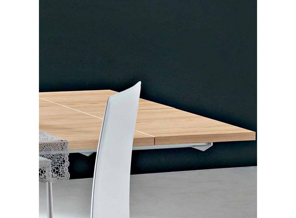 Uitschuifbare keukentafel tot 280 cm in hout Made in Italy - Carlino Viadurini