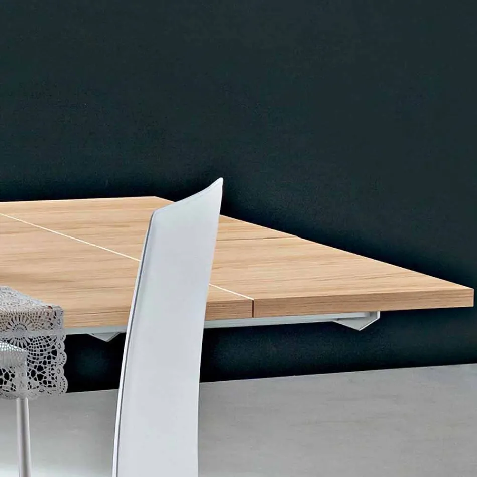 Uitschuifbare keukentafel tot 280 cm in hout Made in Italy - Carlino Viadurini