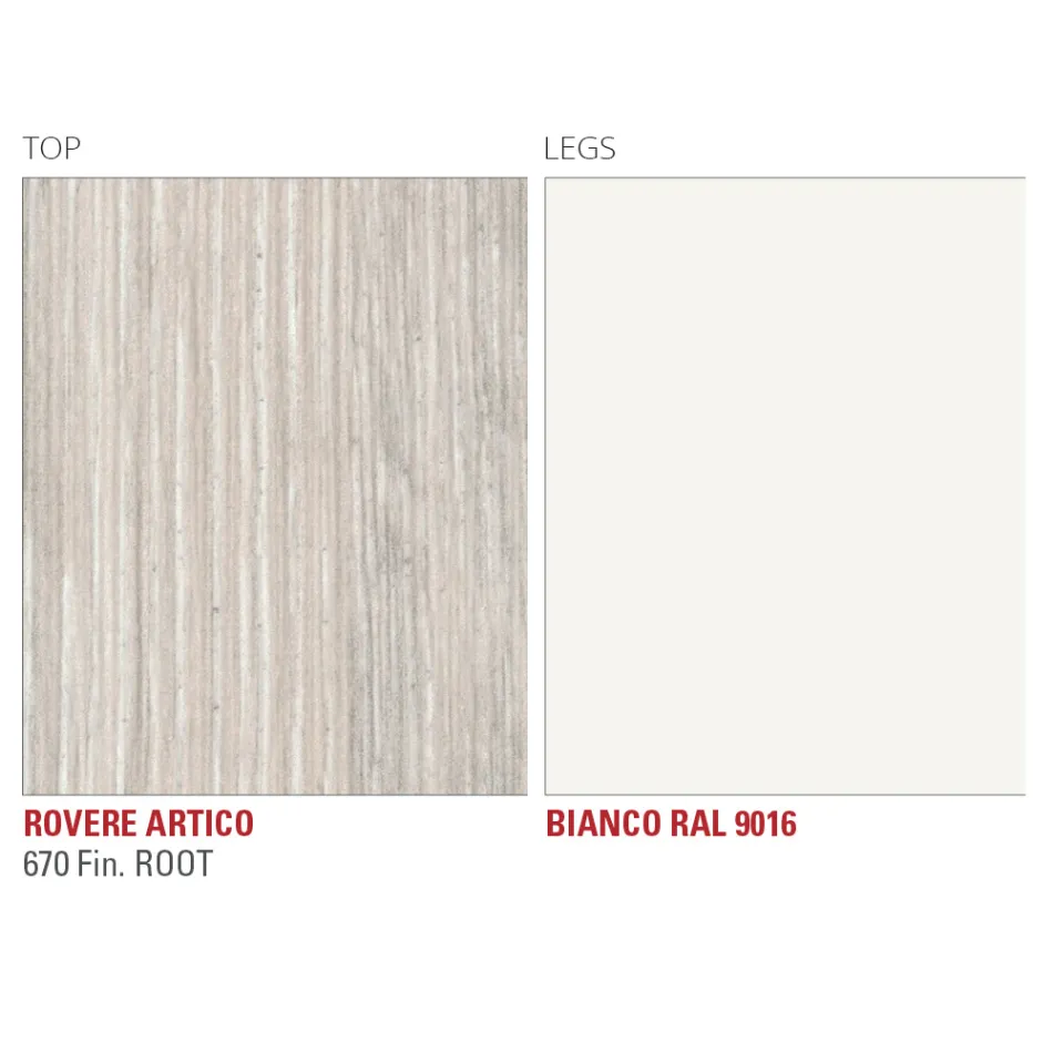 Keukentafel in HPL met fijn metalen onderstel gemaakt in Italië - Pinokkio Viadurini