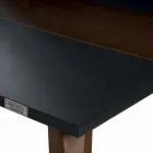 Mdf keukentafel met massief houten inzetstuk Made in Italy - Tusco Viadurini