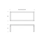 Keukentafel van extra helder glas met houten poten Made in Italy - Super Viadurini