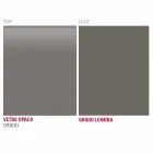 Keukentafel in mat glas met metalen structuur Made in Italy - Broche Viadurini