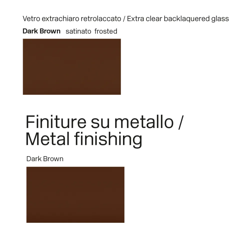 Glazen tafel van 300 cm met metalen onderstel, gemaakt in Italië. Ontwerp: Lunaria Viadurini