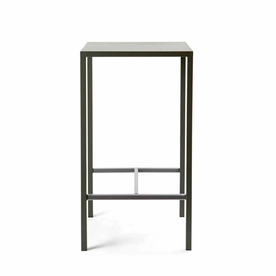 Buiten beschilderde metalen vierkante bartafel gemaakt in Italië - Fada Viadurini