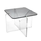 Design salontafel in transparant of gerookt plexiglas - Draco Viadurini