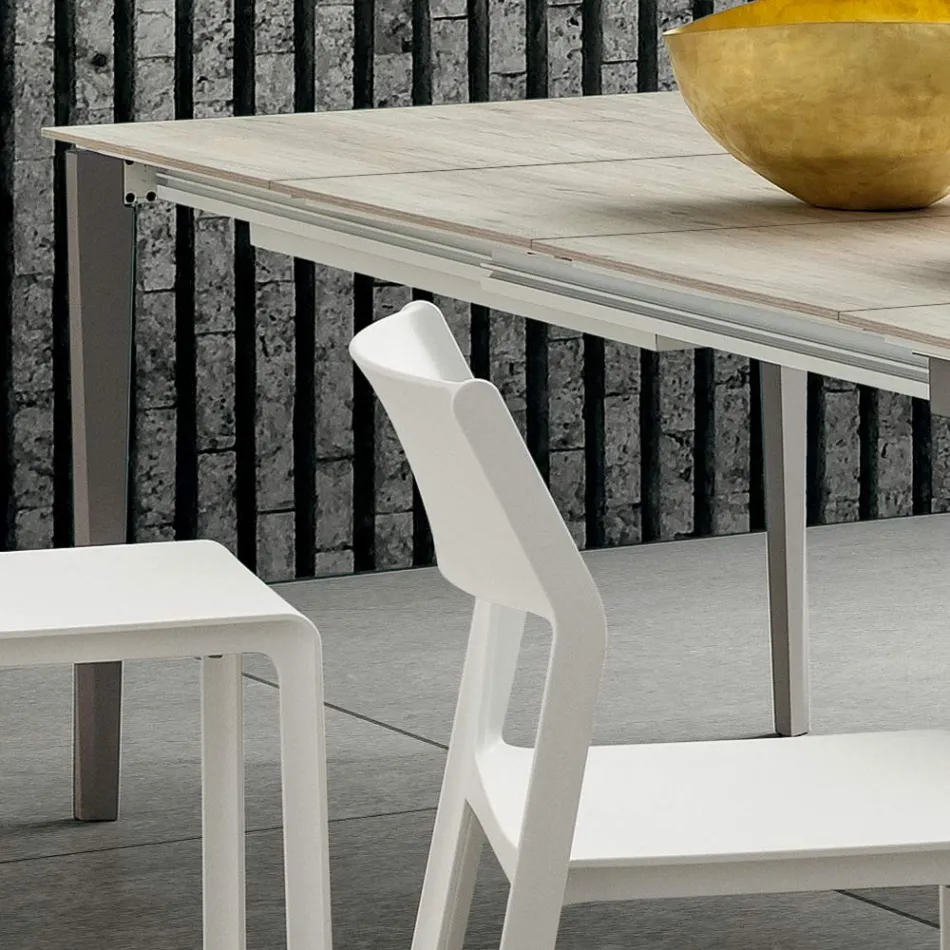 Uitschuifbare keukentafel tot 240 cm in HPL Made in Italy - Fantastisch Viadurini