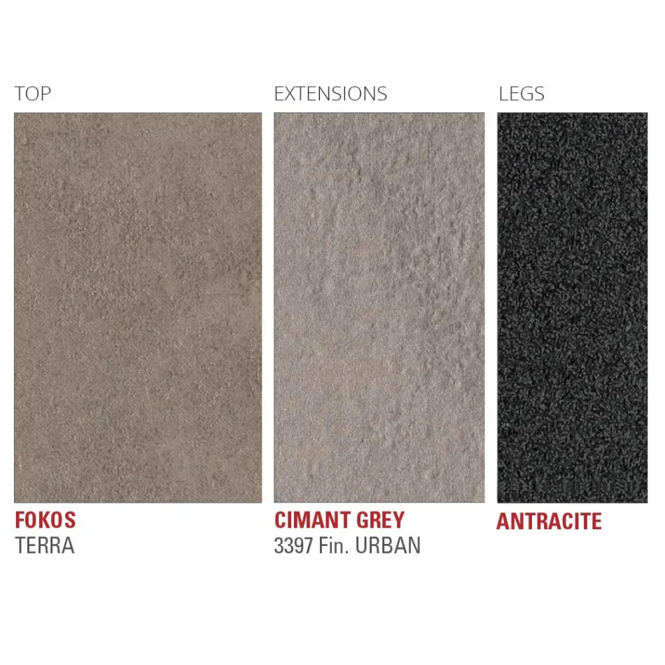 Uitschuifbare keukentafel in fijn laminaatkeramiek Made in Italy - Efisto Viadurini