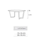 Vaste metalen keukentafel en houten blad Made in Italy - Bastiano Viadurini