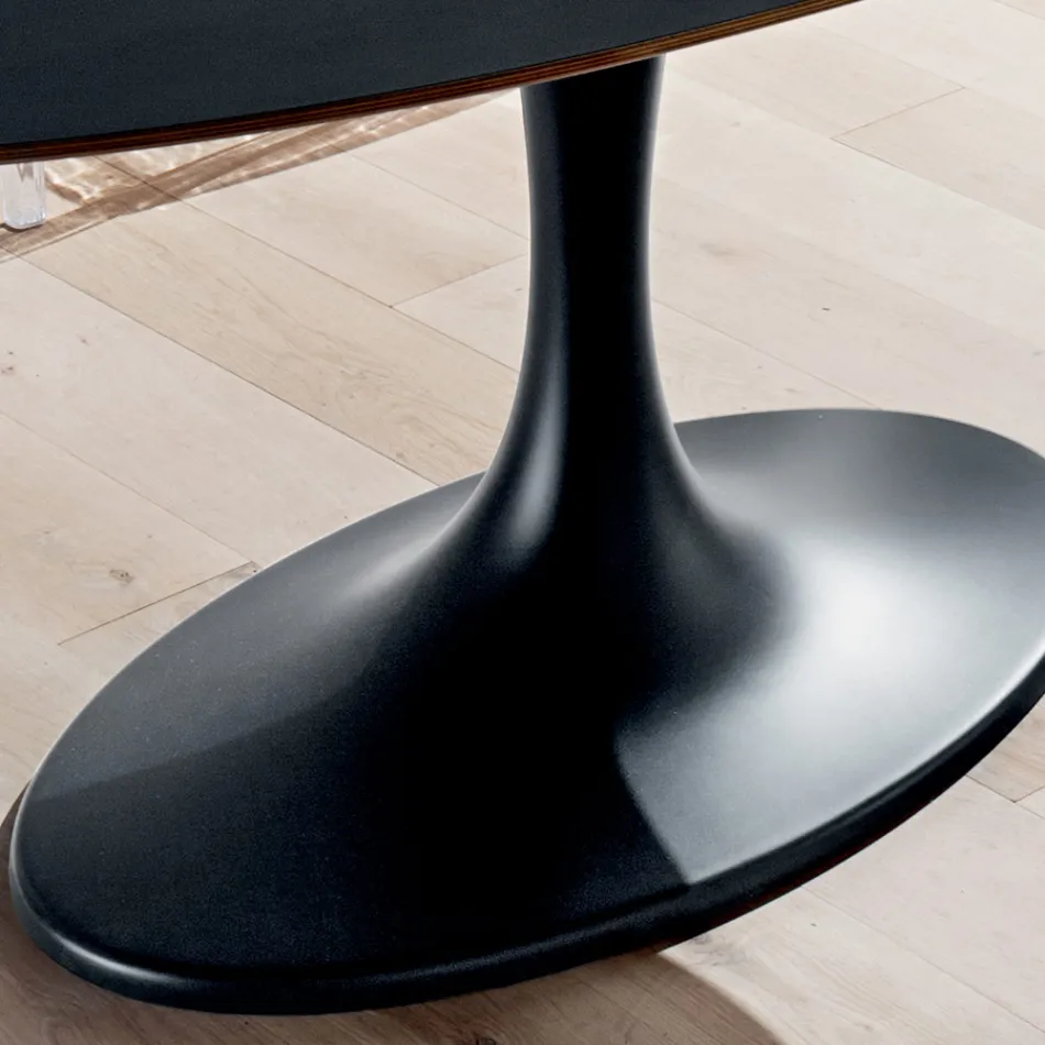 Keukentafel in Fenix en gelakt synthetisch marmer Made in Italy - Brontolo Viadurini