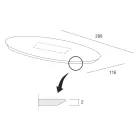 Keukentafel in Fenix en gelakt synthetisch marmer Made in Italy - Brontolo Viadurini