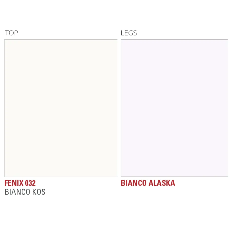 Keukentafel in Fenix en wit metaal van kwaliteit Made in Italy - Carlino Viadurini