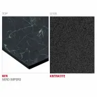 Hpl keukentafel met antraciet metalen onderstel Made in Italy - Aresto Viadurini